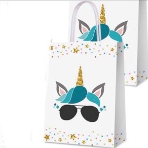 Unicorn Birthday Party Gift Bags or Party Favor Bags Set of 8